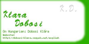 klara dobosi business card